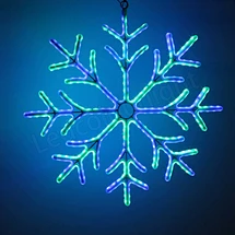 hanging snowflake lights